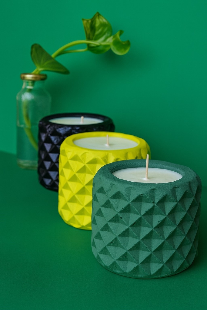 Vela aromatica 3D XL 11cm de alto (cera de soja)