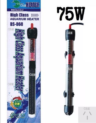 Calefactor Calentador Acuario Rs Electrical RS-868 75w