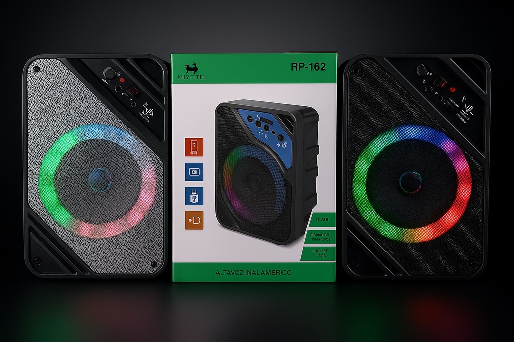 Parlante Bafle 6,5" con karaoke BT FM USB RP-1640 (22*19*35cm)