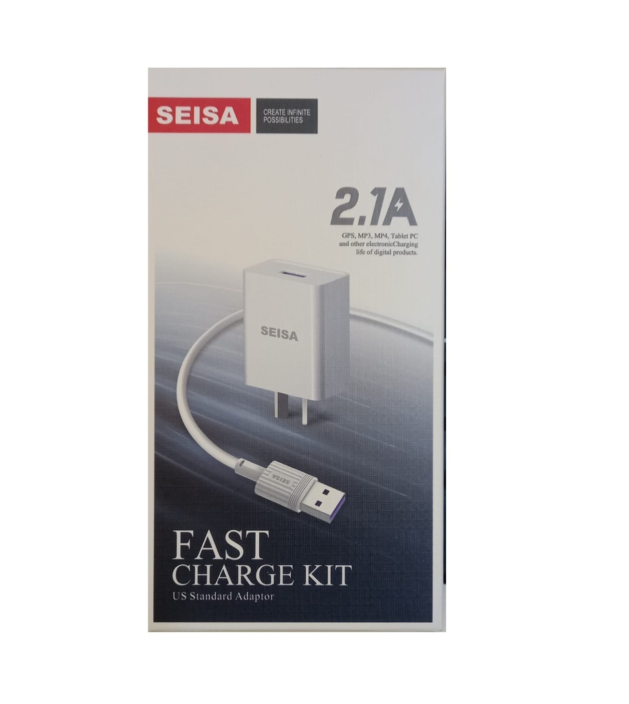 Kit Cargador 2 en 1 Tipo C 2.1A T-C01