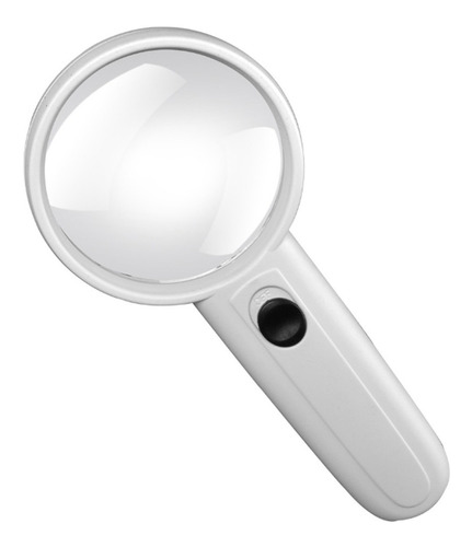 Lupa de Mano 75mm 3x con Luz Led a Pilas 3 AAA (No incuye pilas)