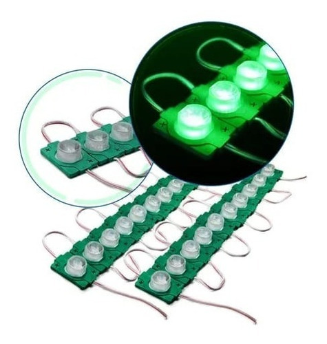 Modulo Led 3030 Verde 12v- Plancha por 20 unidades