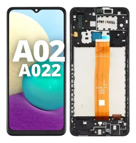 Modulo Samsung A02 A022 con marco negro (ORIG)