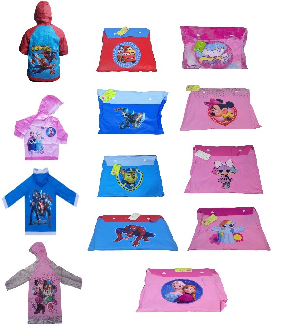 Piloto Impermeable Infantil Personajes talle XL