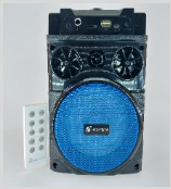 (PREVENTA) Parlante Portatil Karaoke BT Usb Micro Sd Fm Control 4" 5W (13.5*11.8*21.8) AL-SP-121 Azul