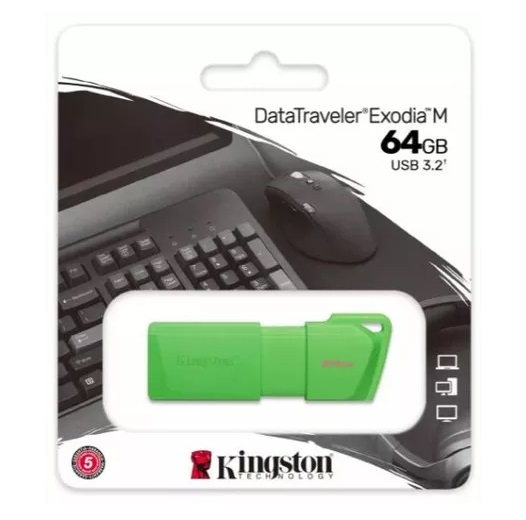 Pendrive 64gb Kingston DataTraveler Exodia M 3.2 Verde