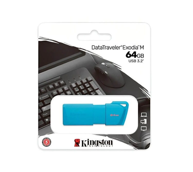 Pendrive 64gb Kingston DataTraveler Exodia M 3.2 Celeste