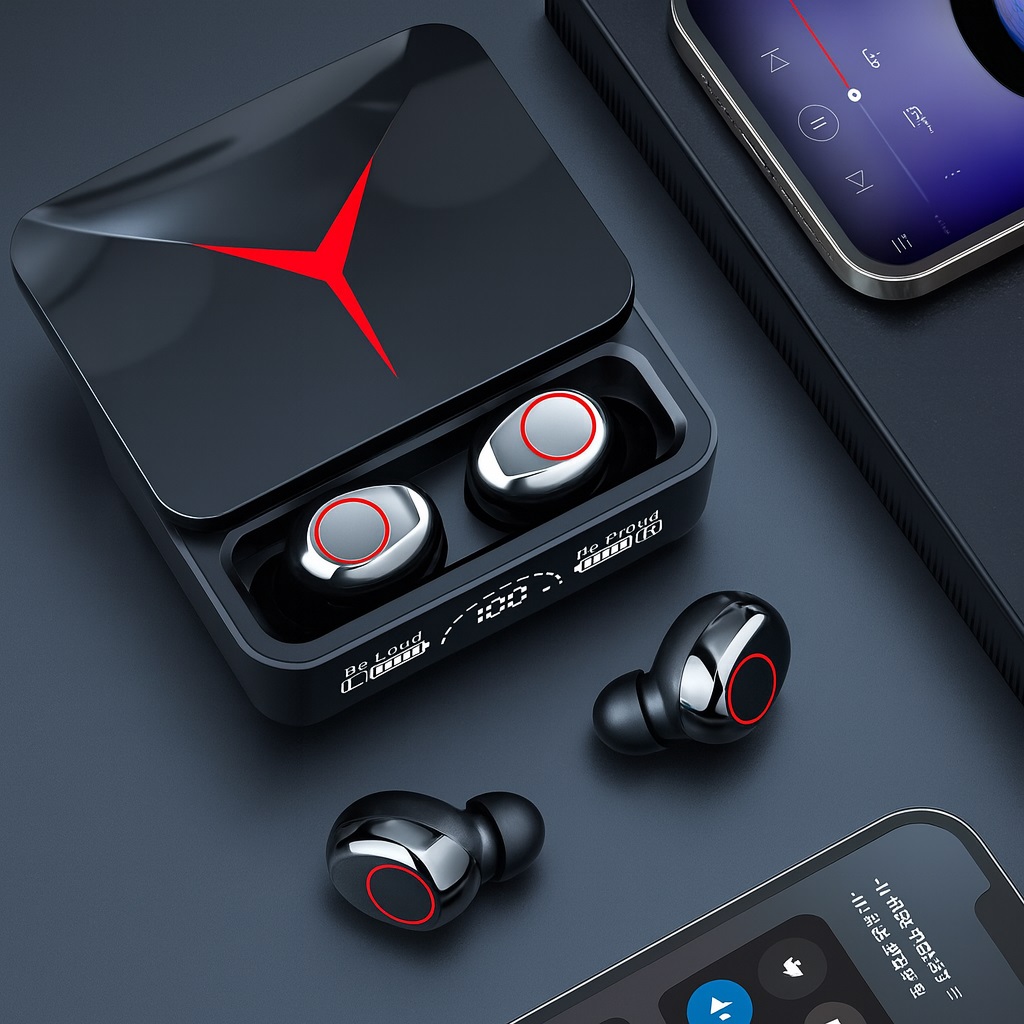 Auricular Bluetooth V5.3 Doble con Base Cargadora JK603 Pro