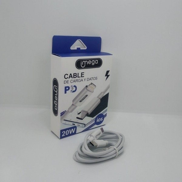 Cable de Datos Carga Rapida Lightning a Tipo C 20w Imega