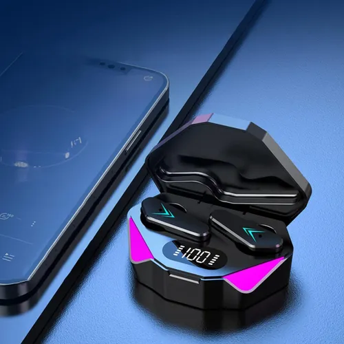 Auricular Bluetooth V5.3 Doble con Base Cargadora JK602