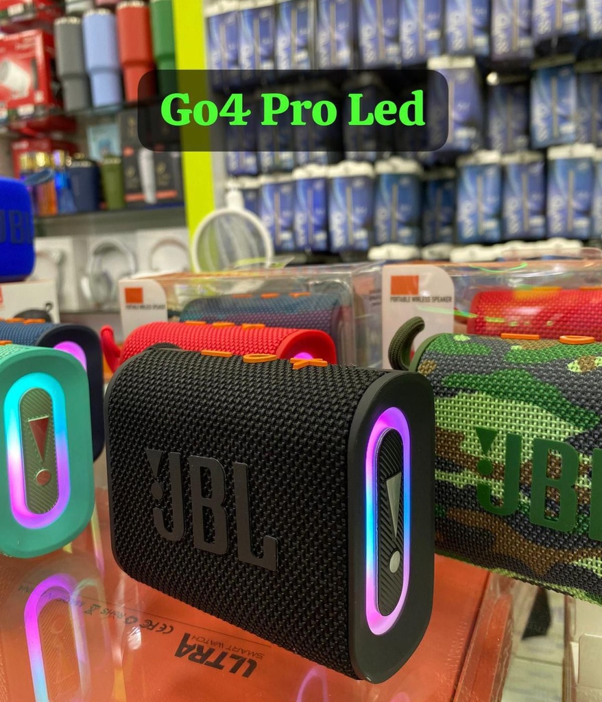 Parlante Portatil Bluetooth JBL GO4 Pro con Luces Camuflado (Replica)