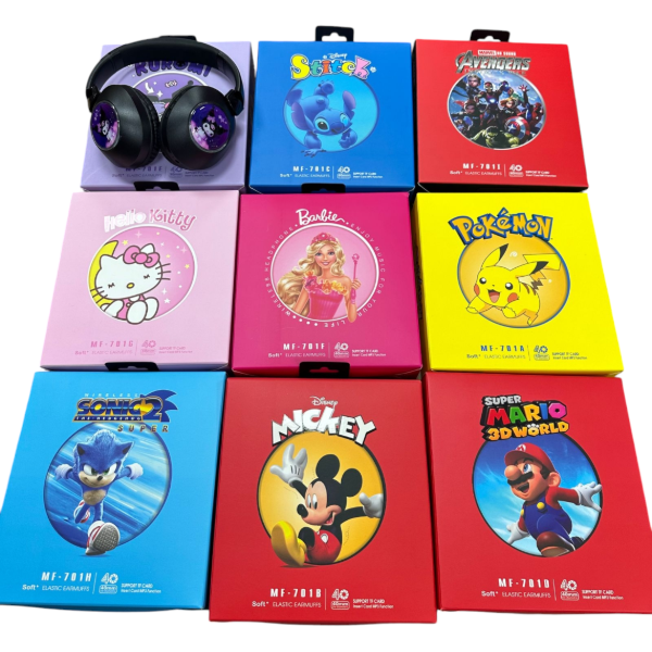Auricular Vincha Bluetooth Micro Sd Personajes MF-701 Disney