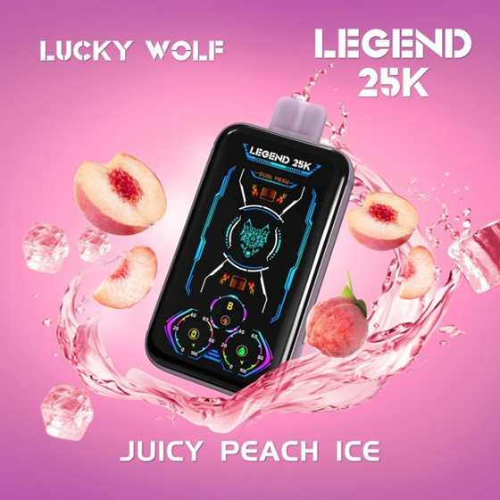 Vaper Vapeador Electronico Lucky Wolf 25000 Puff (Durazno)