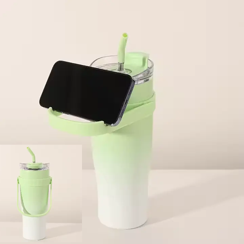 Vaso Quencher con Soporte para Celular 1.2L (Verde)