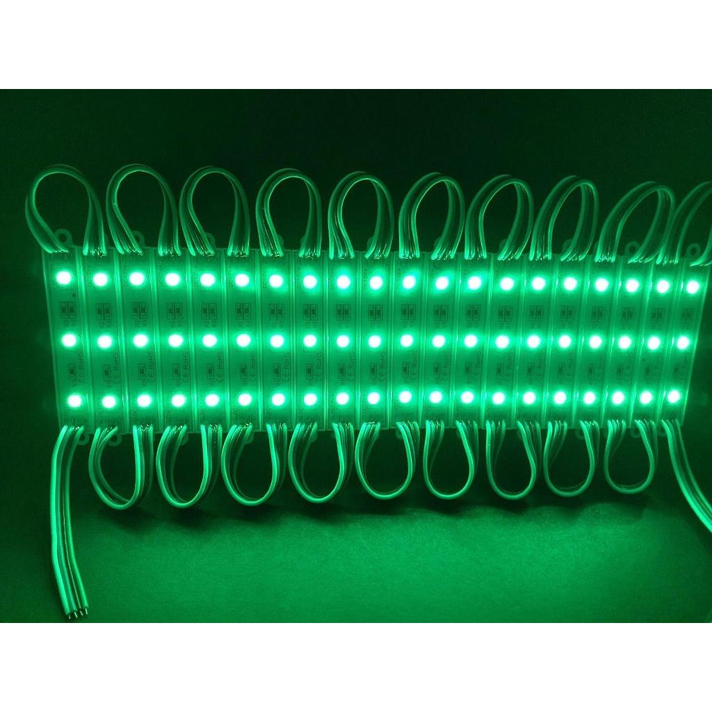 Modulo 3 Led 5630 Verde Exterior - Plancha por 20 unidades