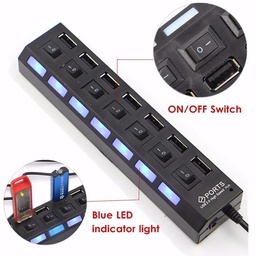 Hub 7 Puertos Usb 2.0 con interruptor