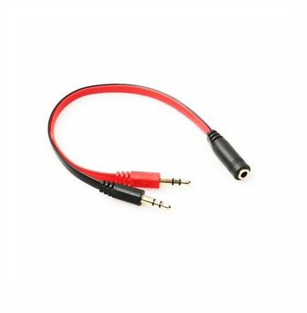 Cable Adaptador Audio Mini Plug 3.5mm a Microfono y Auricular Pc38&