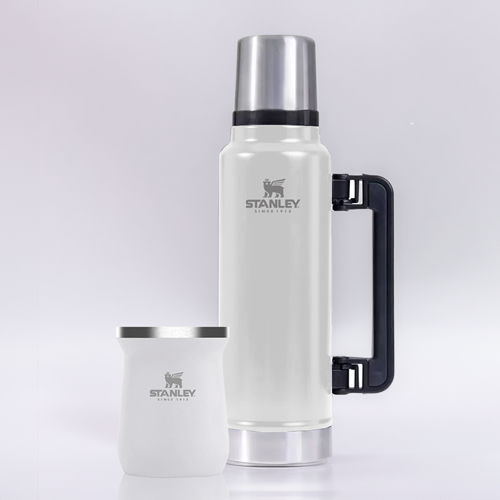 Combo Termo + Mate (260ml) Stanley Classic 1.3L Blanco