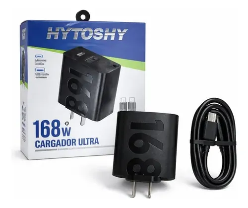 Kit Cargador 2 en 1 Tipo C Carga Rapida Usb A + PD 168W Hytoshy