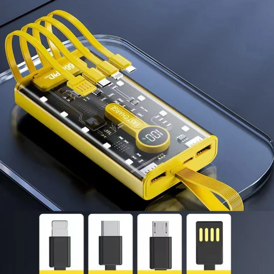 Power Bank 20000mAh 3 en 1 Micro - Tipo C - Lightning 2 Usb + PD QC 3.0