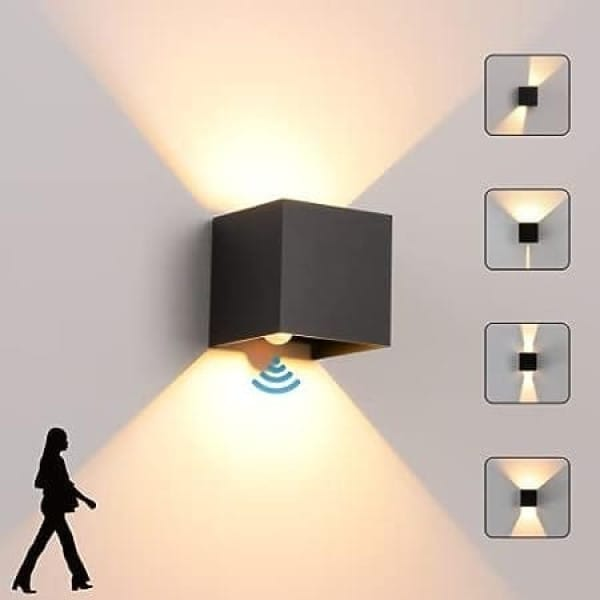 Aplique Led Bidireccional Magnetica Blanco Calido Recargable con Sensor (10x8cm)