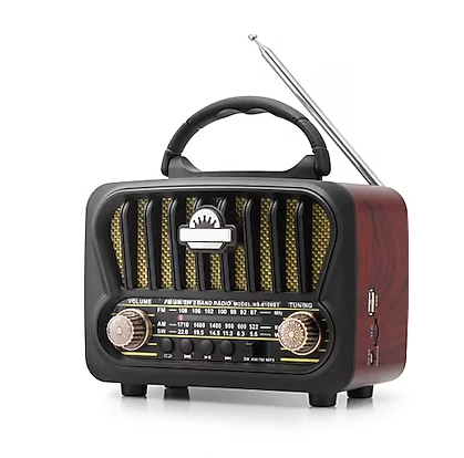 Radio RS-8109 Bluetooth FM AM Usb Sd Aux Recargable Retro Vintage