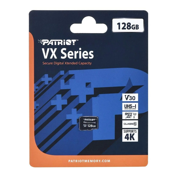 Micro SD 128gb Patriot VX Series clase 10 V30