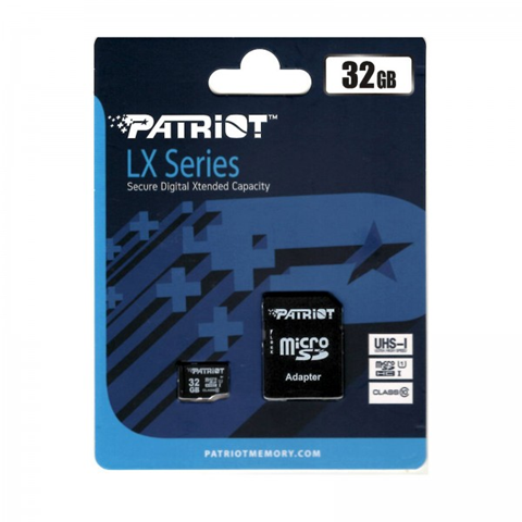 Micro SD 32gb Patriot clase 10 LX Series