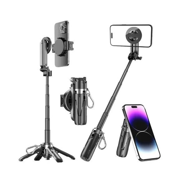Tripode Baston Selfie Disparador BT Magnetico Magsafe 47,5cm