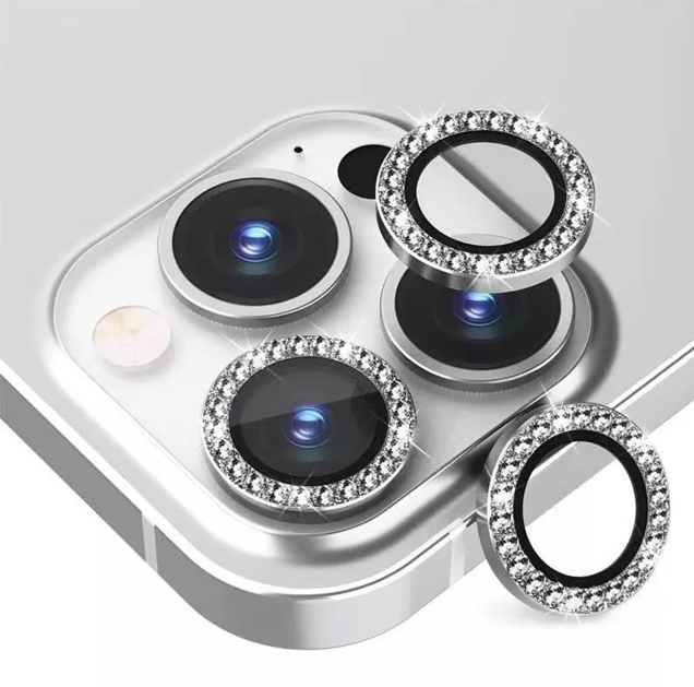 Cristal Protector para Lente Apple Iphone 12 Strass Dorado