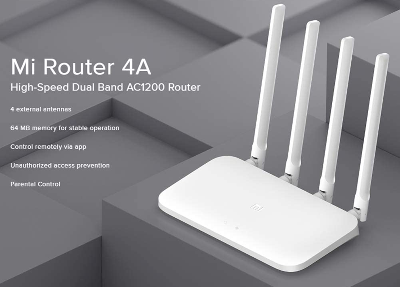Router Xiaomi Mi R4A DVB4230GL1200Mbps AC1200 4 Antenas High Speed Blanco