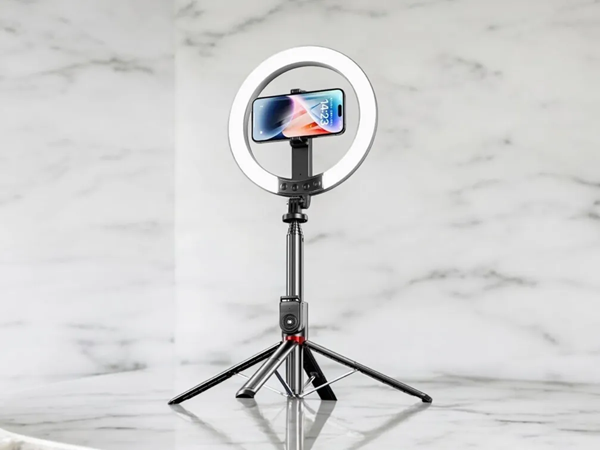 Cuadripode Aro Led con Soporte de Celular Disparador Bluetooth 230cm 360° P225-Q