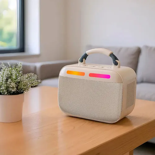 Parlante Portatil BT Fm Usb Micro Sd con Luz 3" KTS-2292 (15x10x13cm)