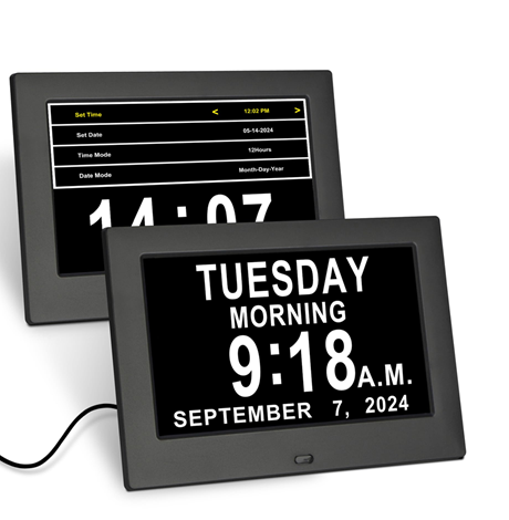 Reloj Despertador Digital Usb Pantalla Led 8"