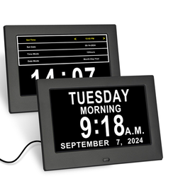 Reloj Despertador Digital Usb Pantalla Led 8"