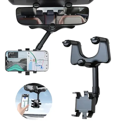 Soporte Universal de Celular o GPS para Espejo Retrovisor 360°