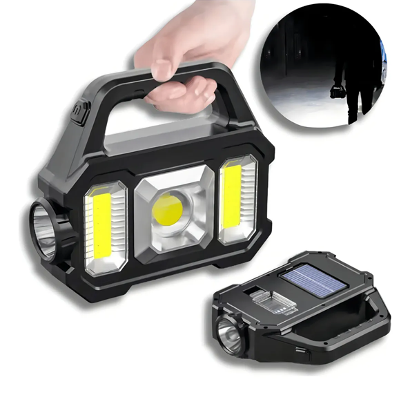 Linterna Led Recargable Solar Lateral COB Power Bank YD-2205A