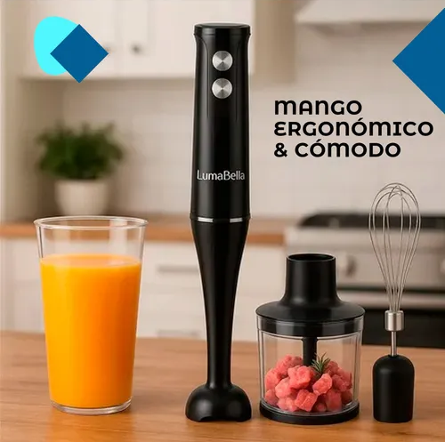 Set 4 en 1 Mini Pimer 500w 2 velocidades Luma Bella