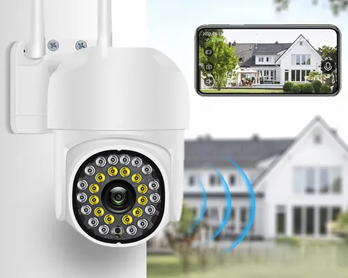 Camara IP Inalambrica Wifi 360° 1080p Full HD 2 Antenas