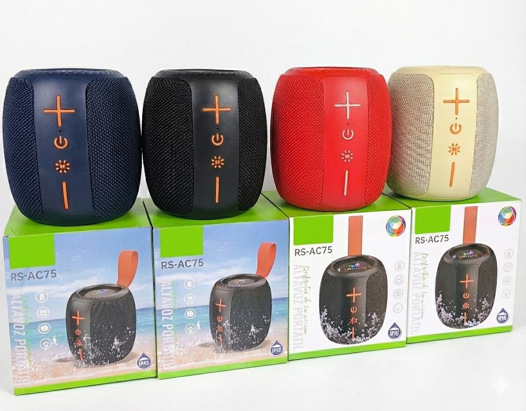 Parlante Portatil BT Fm Usb Micro Sd Power Bank RS-AC75 (13x11cm)