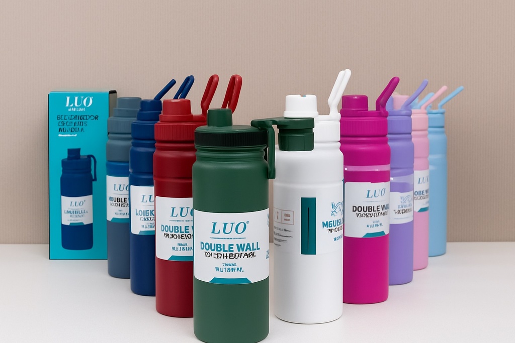 Botella Termica Acero inoxidable con Pico y Filtro 600ml (Azul) BPA Free LU-4772