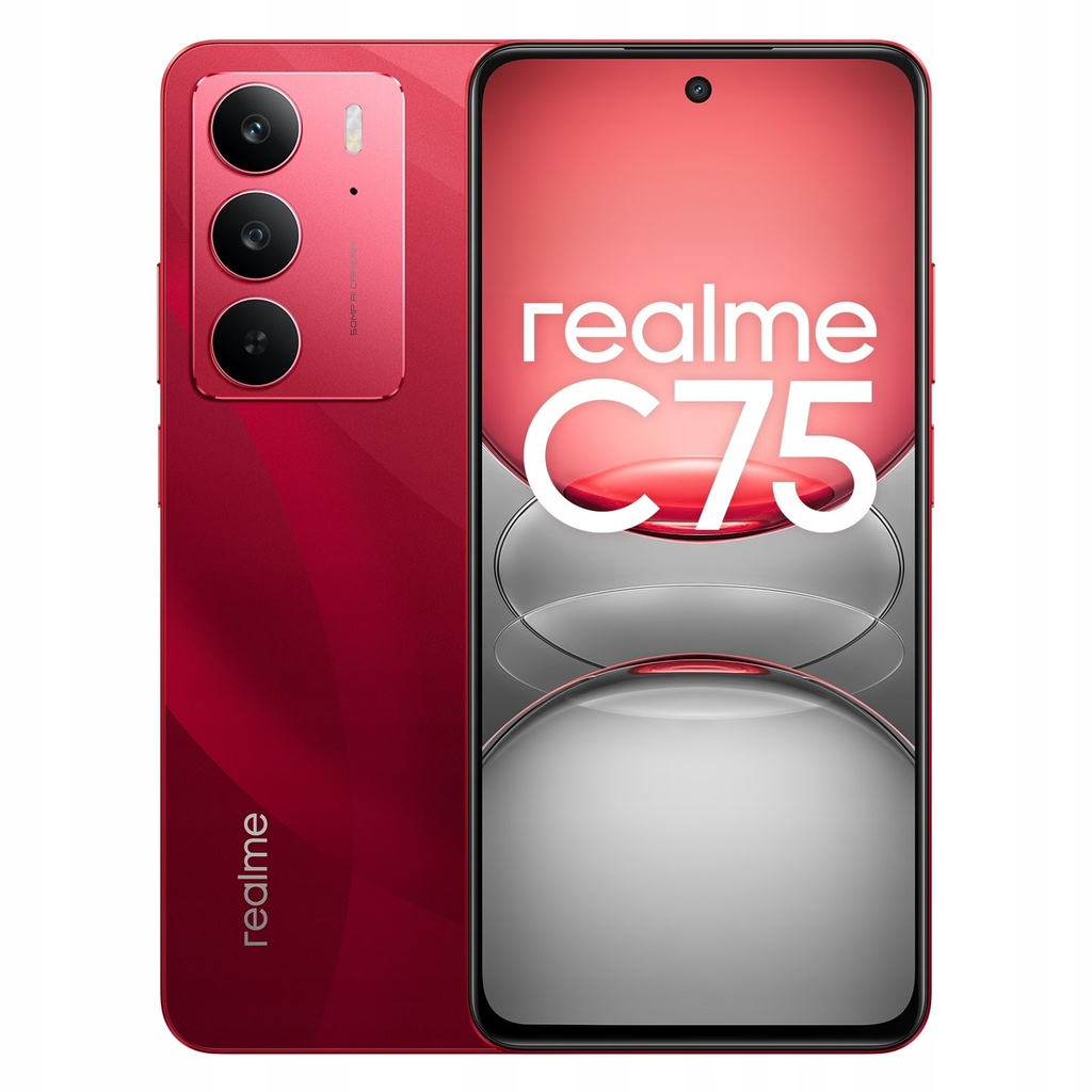 Smarphone Realme C75 RMX3941 256GB 8GB RAM Dual SIM Pantalla 6.72" NFC - Rojo (Anatel)