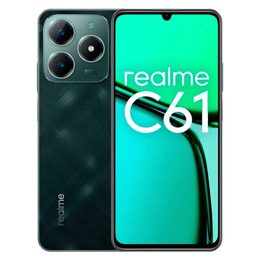 Smartphone Realme C61 RMX3930 256GB 8GB RAM Dual SIM NFC Pantalla 6.74" - Verde (Anatel)