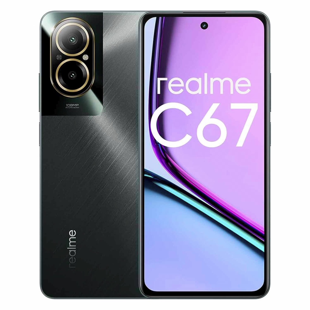 Smartphone Realme C67 RMX3890 256GB 8GB RAM Dual SIM Pantalla 6.72" - Negro (Anatel)