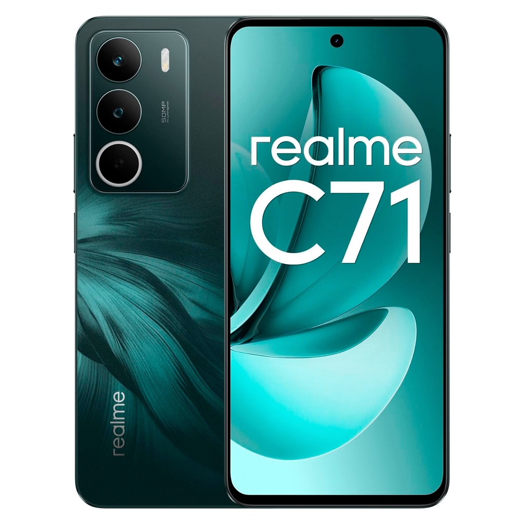 Smartphone Realme C71 5G RMX3943 256GB 8GB RAM Dual SIM Pantalla 6.67" - Verde (Anatel)