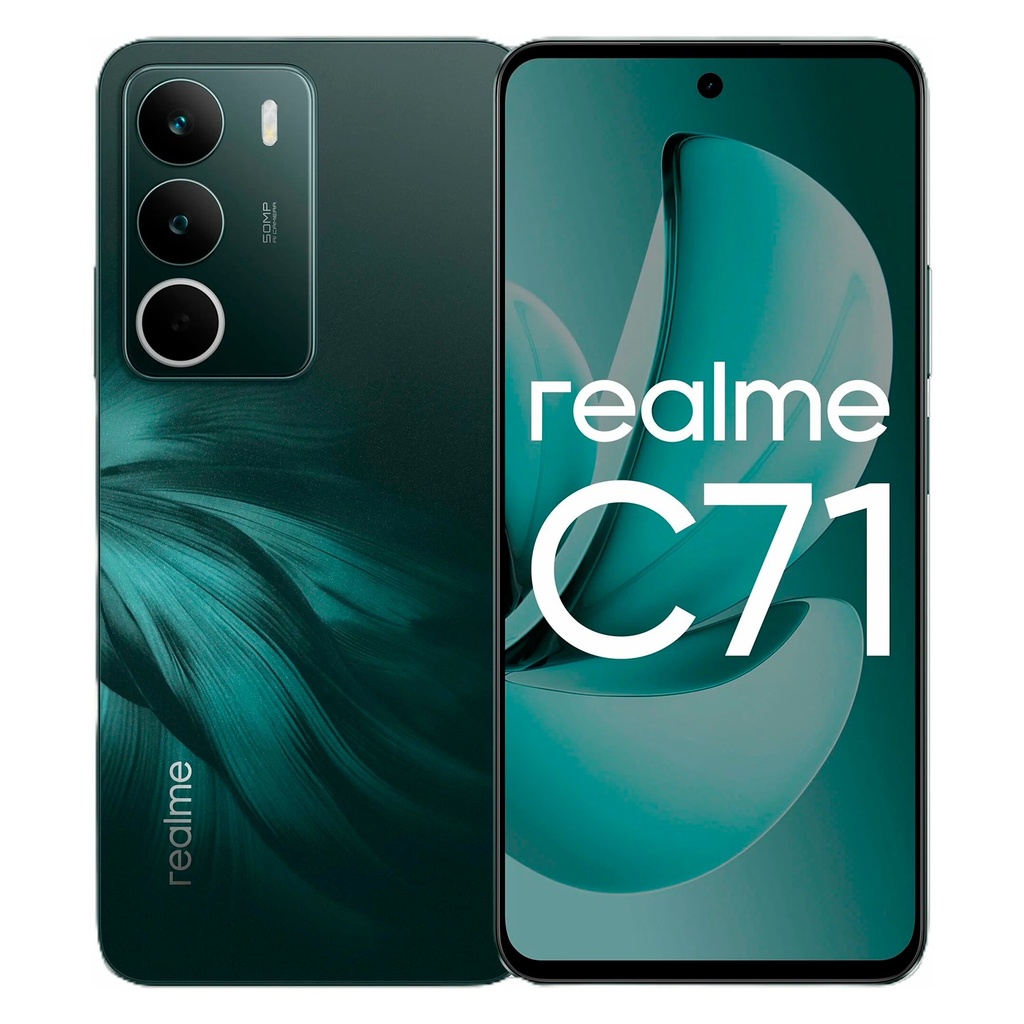 Smartphone Realme C71 RMX5303 128GB 4GB RAM Dual SIM NFC Pantalla 6.67" - Forest Owl (Anatel)