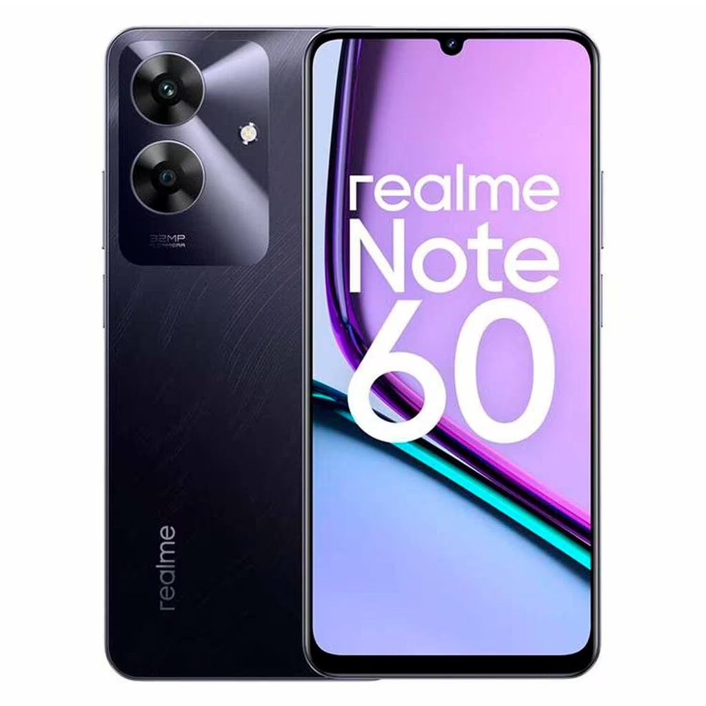 Smartphone Realme Note 60 RMX3933 64GB 3GB RAM Dual SIM LTE Pantalla 6.74" - Negro (Caja Slim)