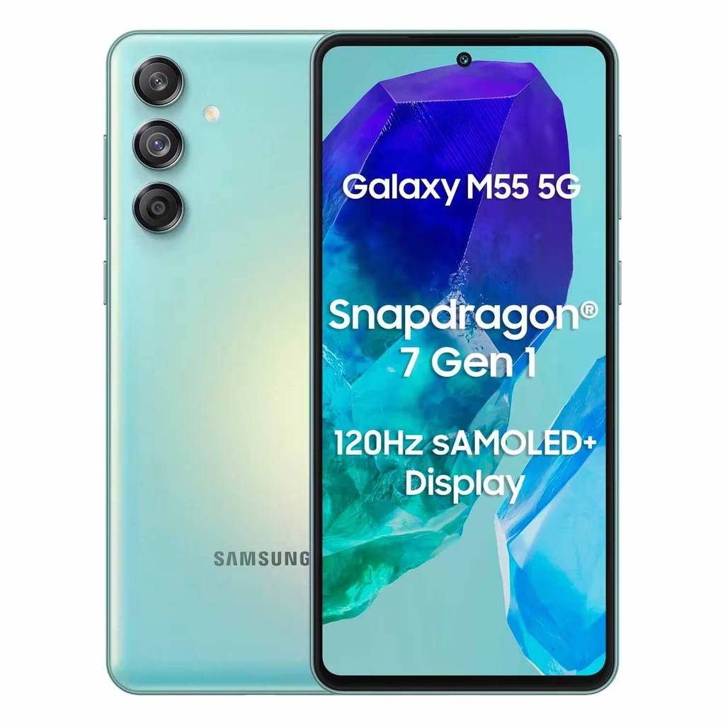 Smartphone Samsung Galaxy M55 5G M556B 256GB 8GB RAM Dual SIM Pantalla 6.7" - Verde