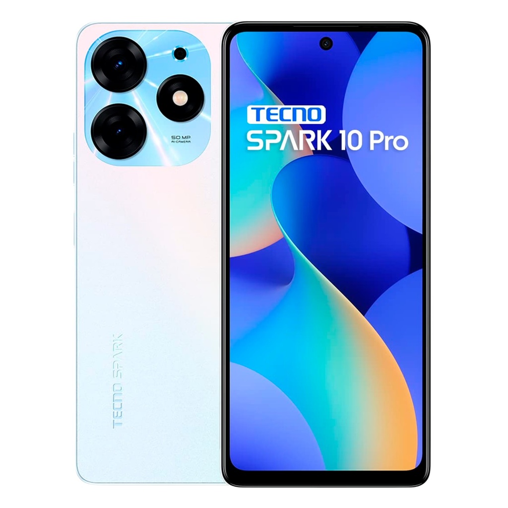 Smartphone Tecno Spark 10 Pro K17 256GB 8GB RAM Dual SIM Pantalla 6.8" - Blanco