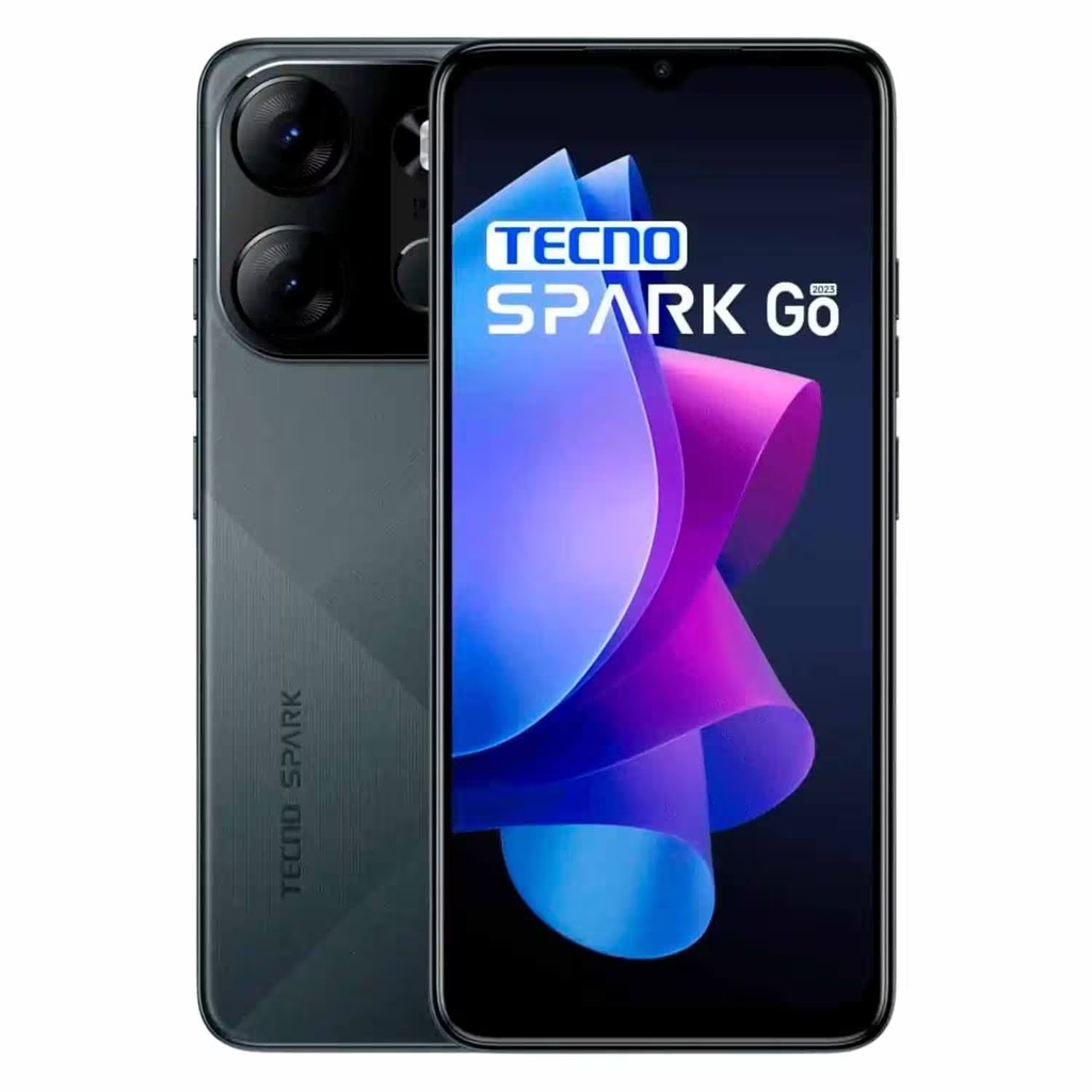 Smartphone Tecno Spark Go 2023 BF7 64GB RAM Dual SIM Tela 6.6" - Negro